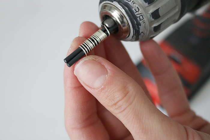 FREE Oval Jump Ring Making - threading wire onto drill bits