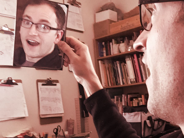 Using a mirror for drawing reference