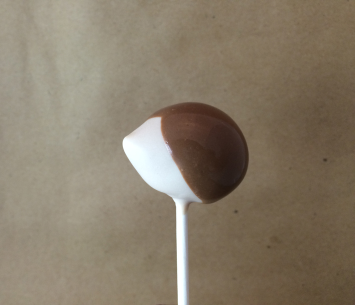 Hedgehog Cake Pops second dip