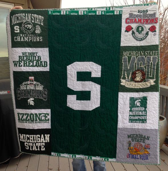 Sparty quilt back