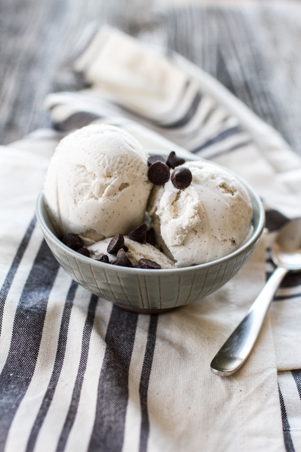 Easy Vanilla Bean Vegan Ice Cream