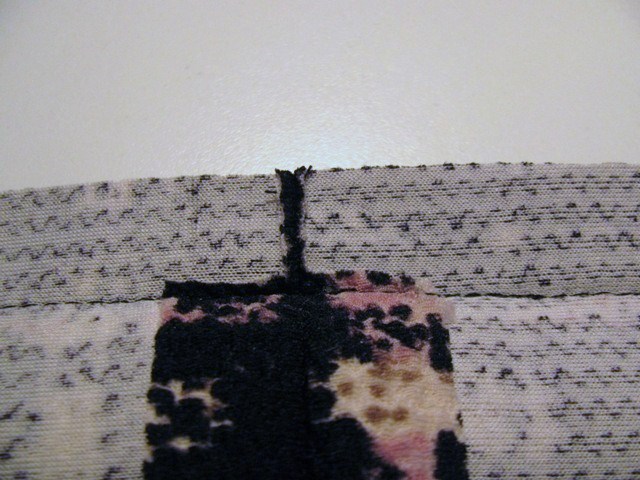 seam allowances trimmed away