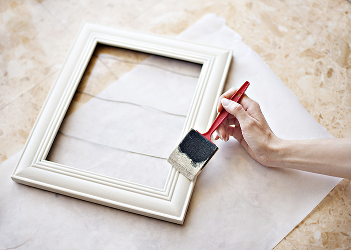 Jewelry Frame Storage Idea - paint the frame