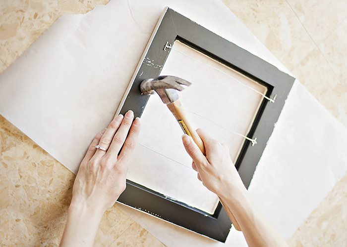 Jewelry Frame Storage Idea - secure wire to the back