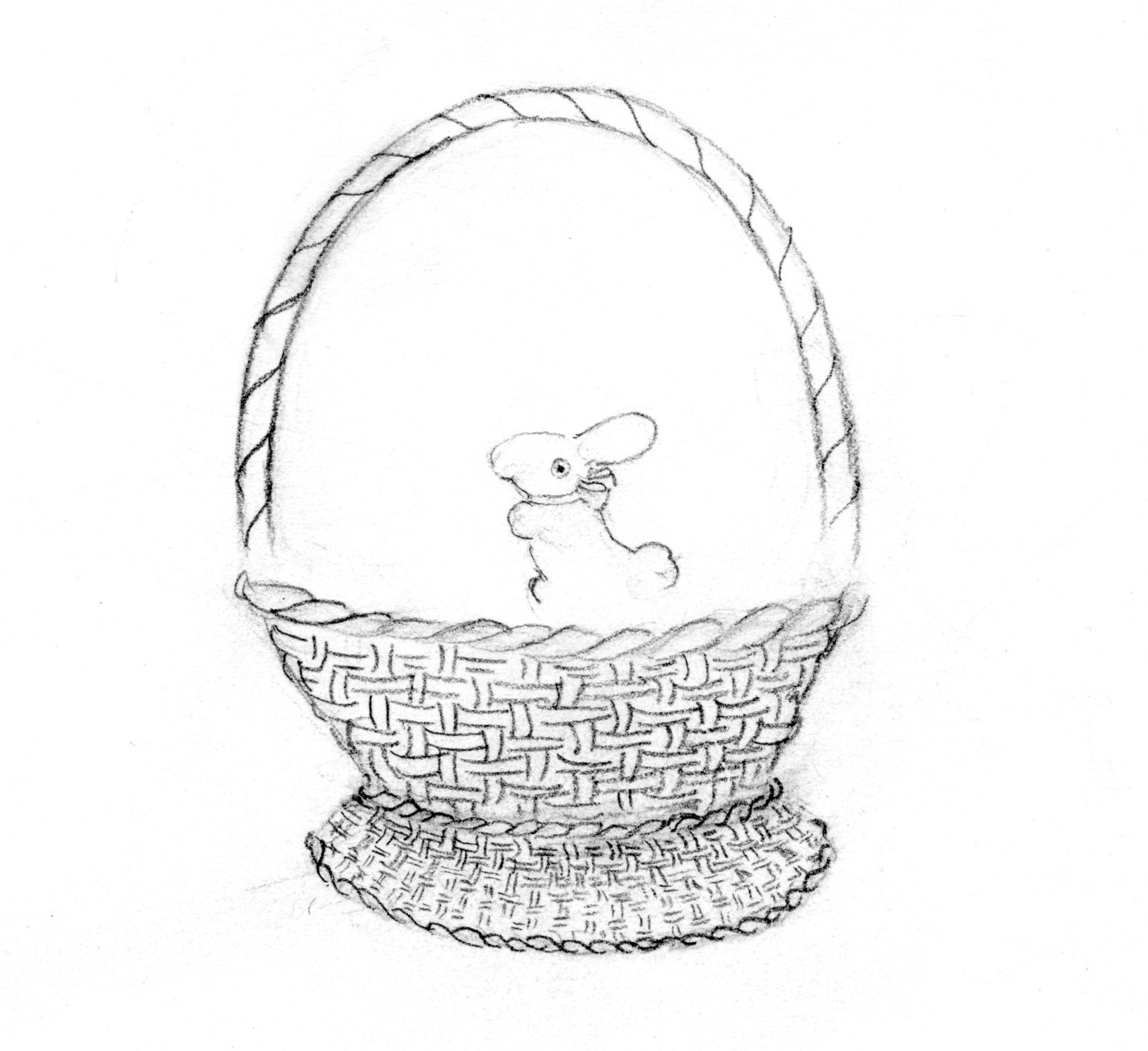 sketched basket