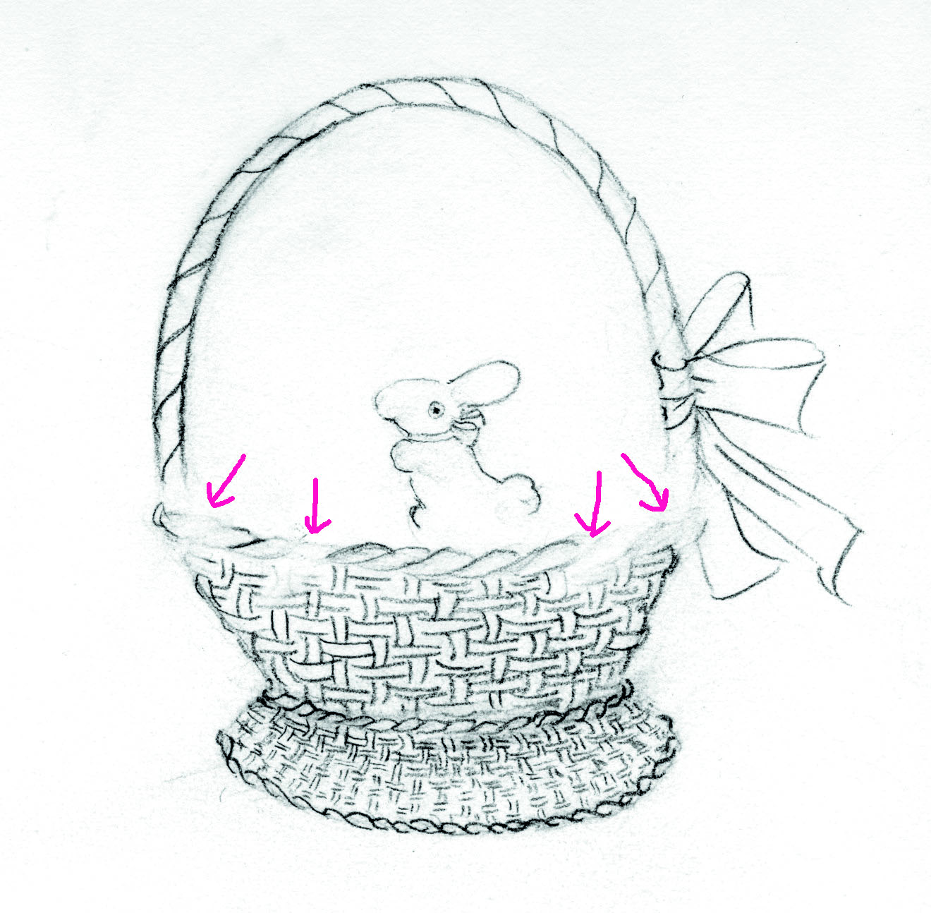 setup for basket contents