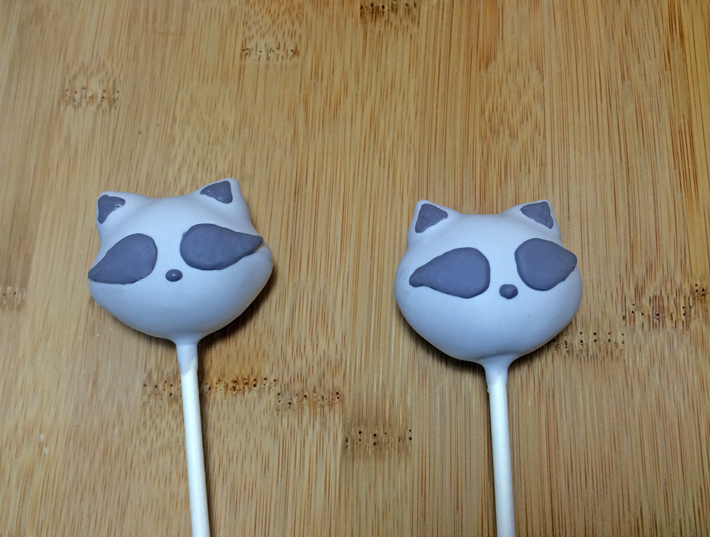 add mask Raccoon Cake Pops