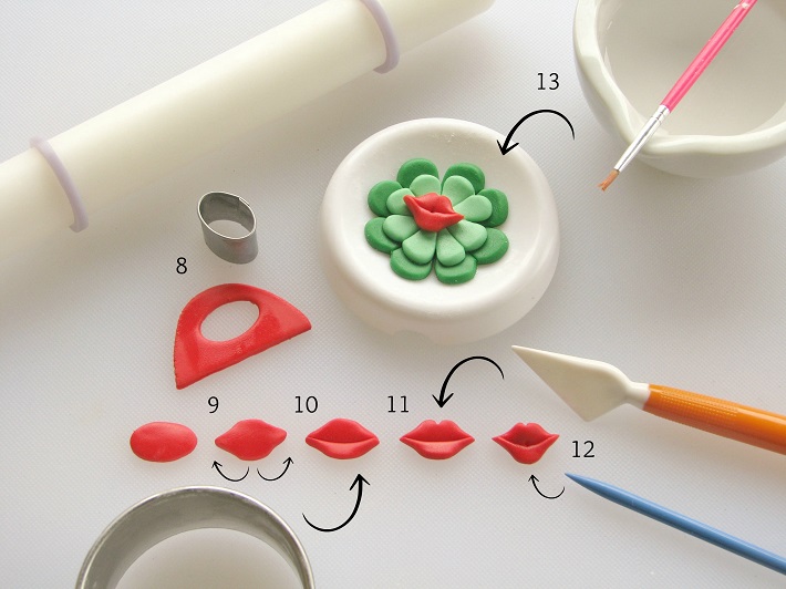 St. Patrick's Day topper fondant tutorial step 3