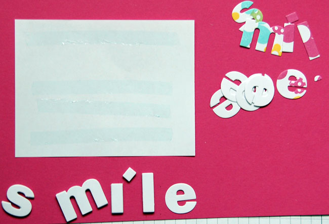 Step-7 Glue layers of each letter -s, m, i and l, together