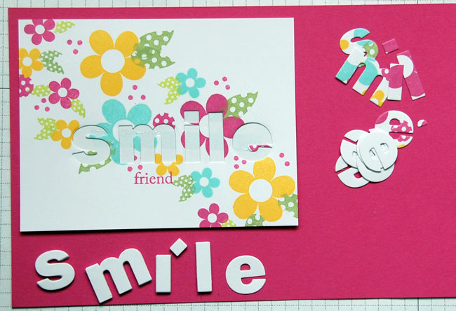 Step-8 Adhere scrap paper to back of stamped panel
