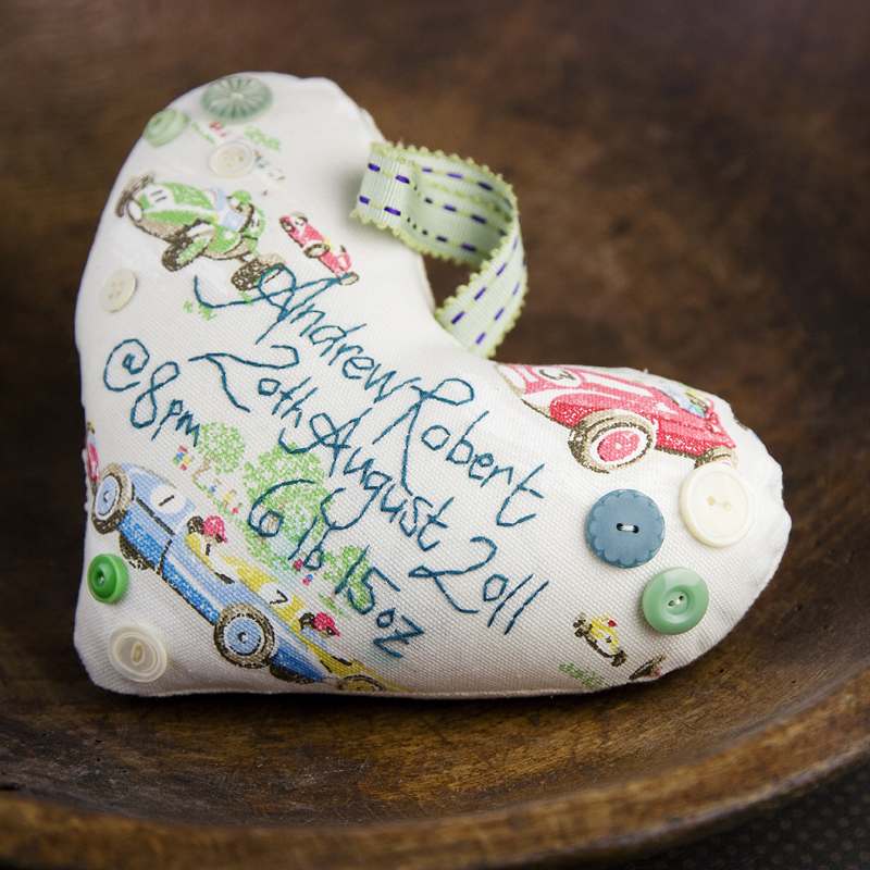 birth announcement heart by marna lunt