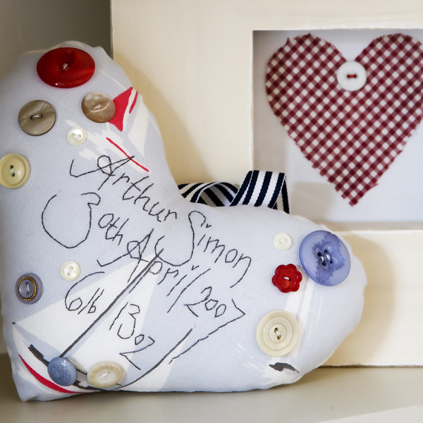 birth announcement heart by marna lunt