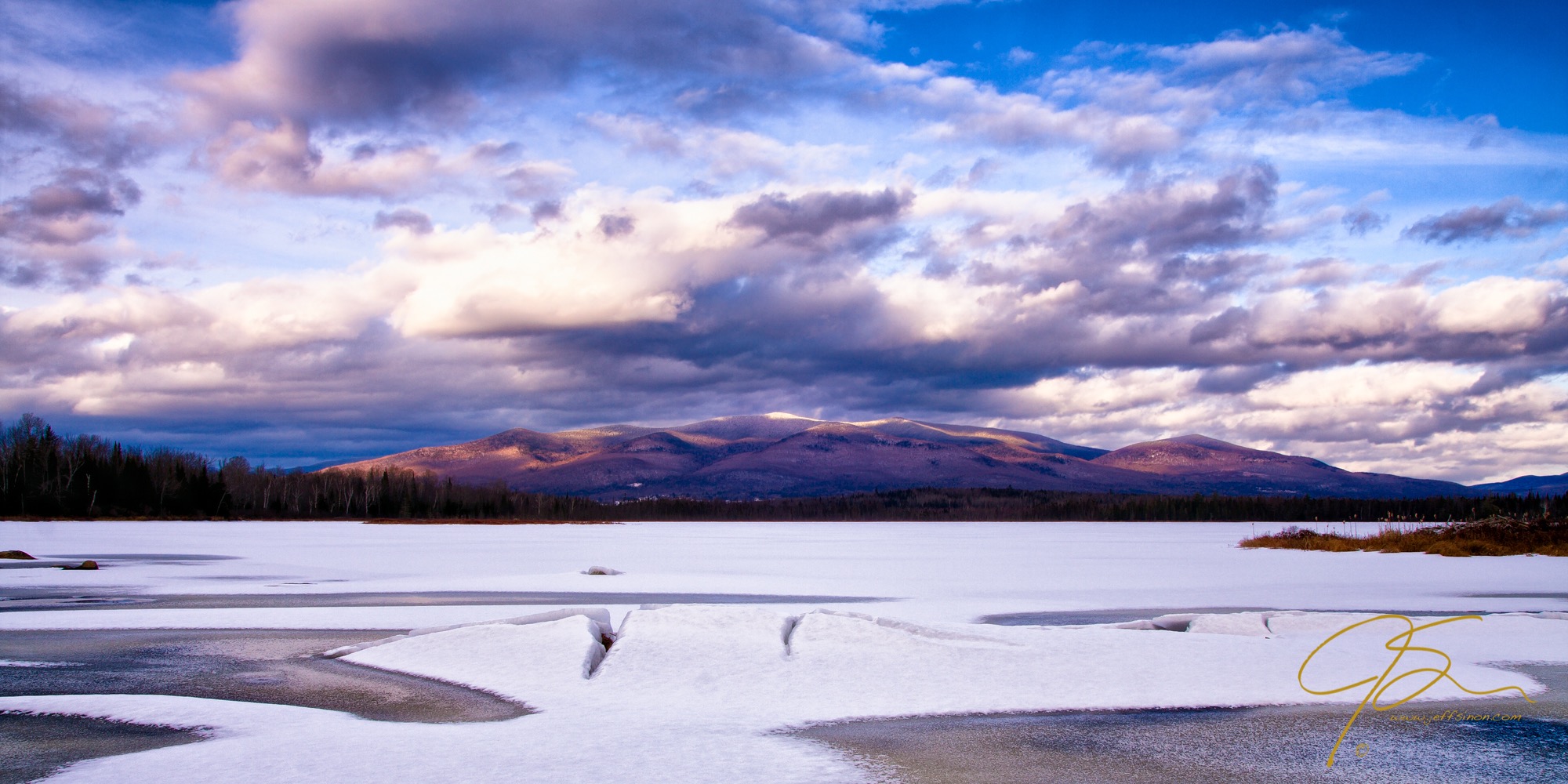 Mt. Starr King And The Pliny Range Over Cherry Pond, Winter.