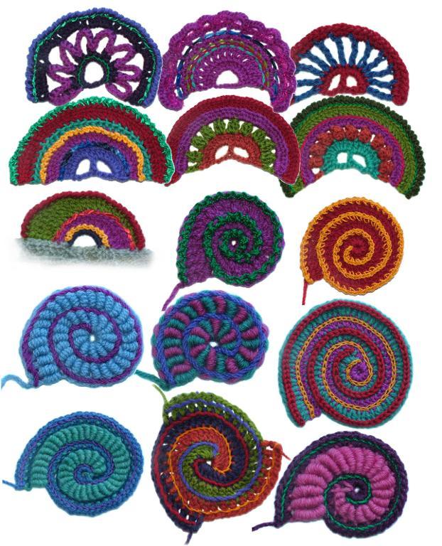 crochet spirals and scallops patterns