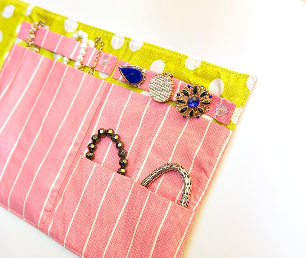 Jewelry roll sewing pattern