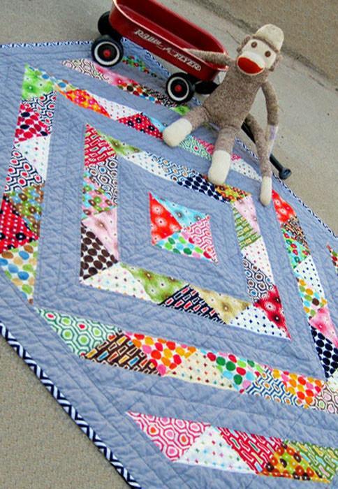 Perfect Prism Charm Friendly Baby Quilt 