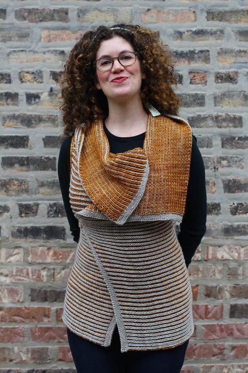 Beech Street Vest brioche knitting pattern