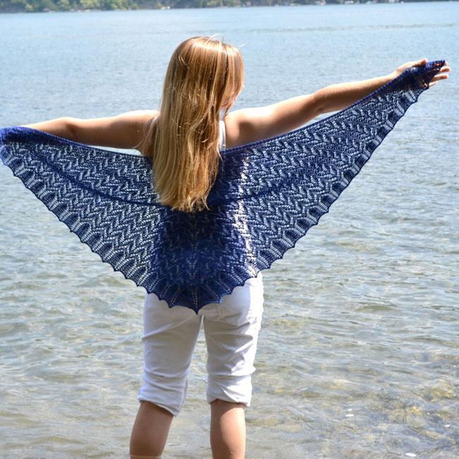 Shale Beach Lace Triangle Shawl knitting pattern