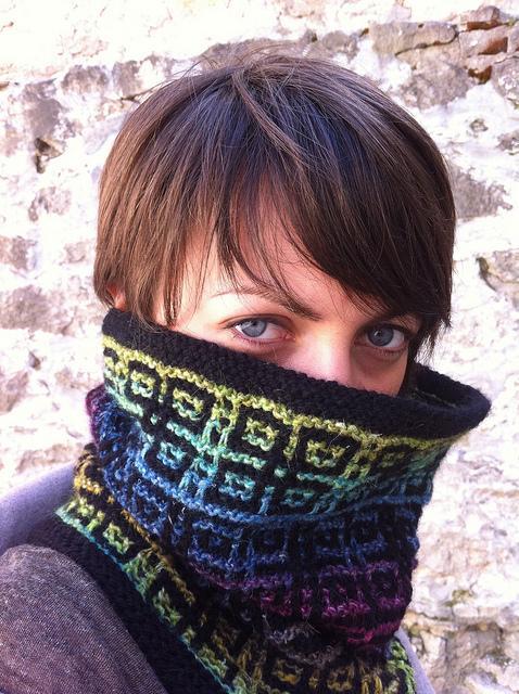 Technicolor Mosaic Cowl knitting pattern