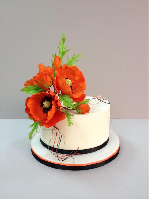 Poppy cake by Craftsy member Manal Sugar Art