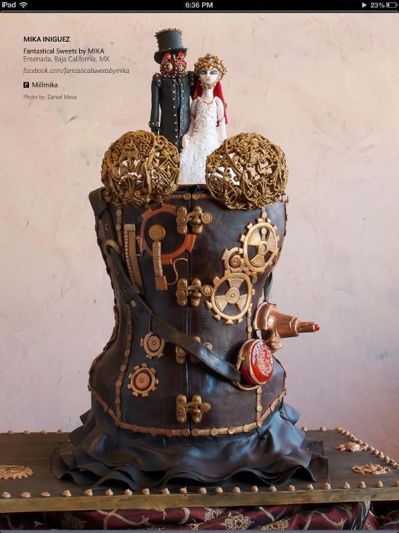 Steampunk Corset Cake by Craftsy member Millmika3