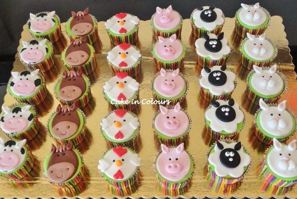 Farm Animal Cupcakes