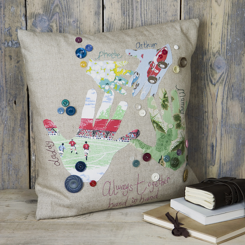 handprint cushion marna lunt