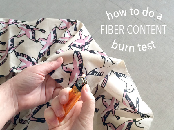 how to do a fiber burn test