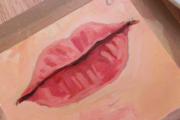 Shading in lips detail 