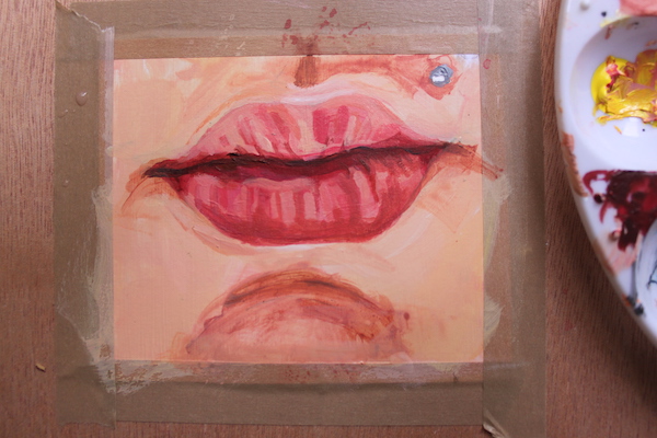 completed realistic lips