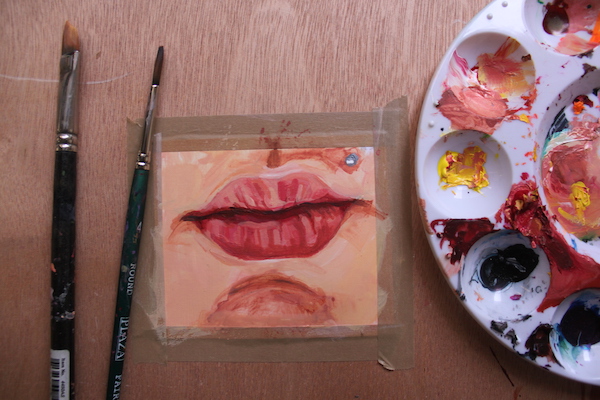 Lip painting complete