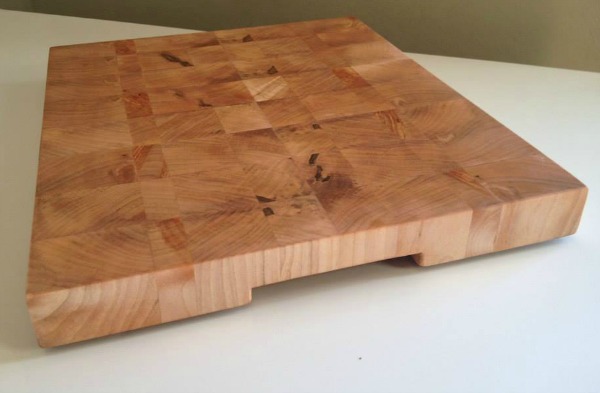 A cutting board made out of locally harvested maple