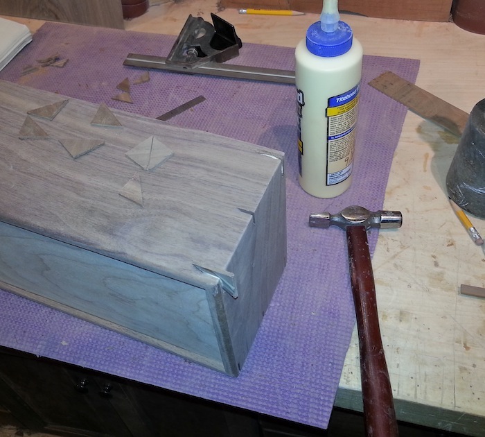 glue splines into place