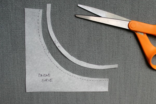 reduce seam allowances of curve
