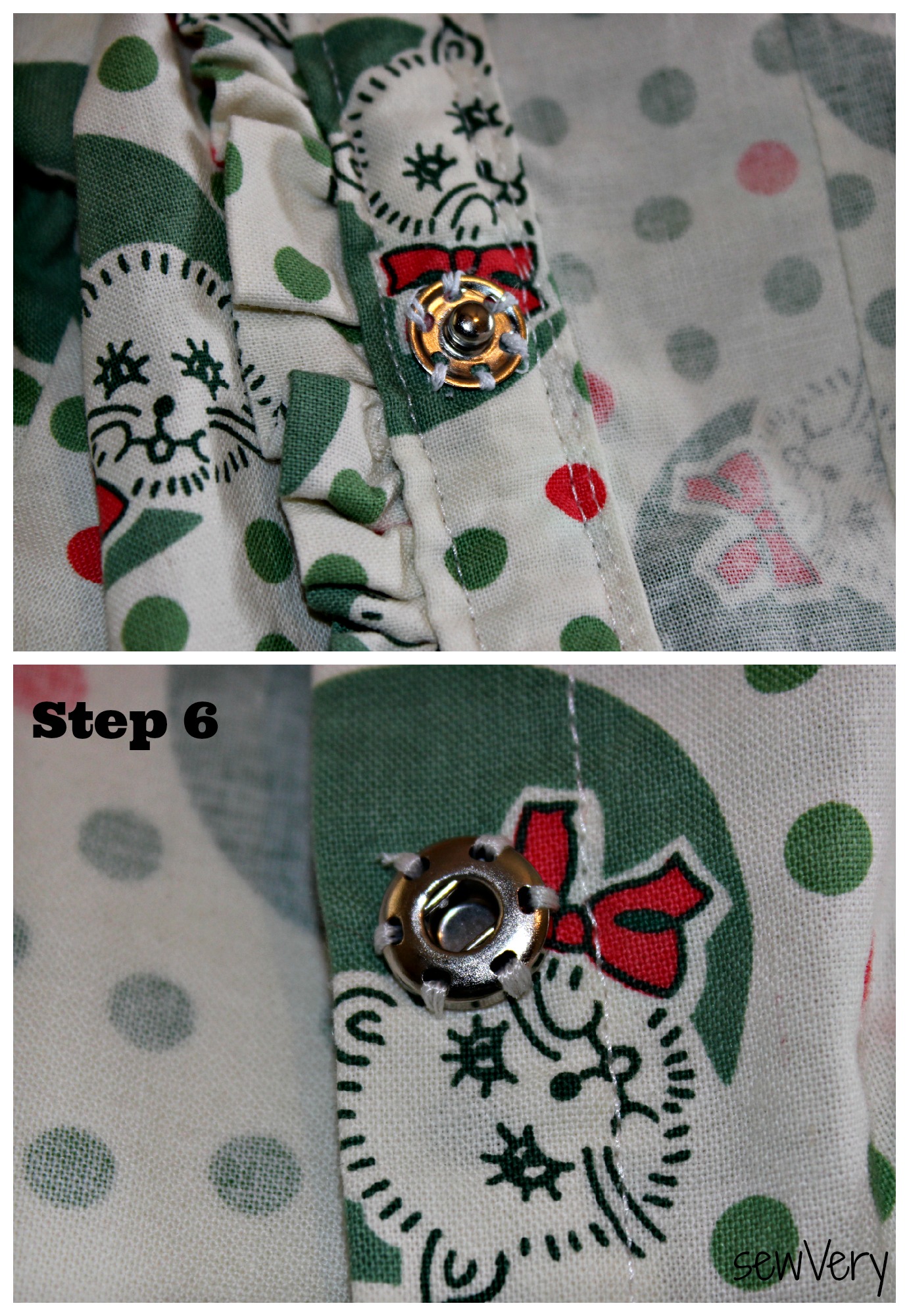 Step 6 of How to Sew on Snaps