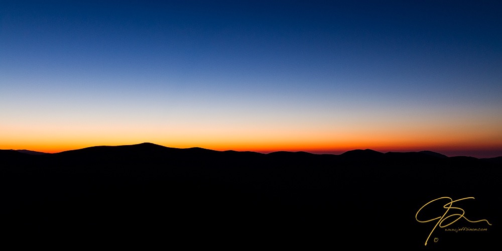 Mountain Silhouettes. South Twin, The Bonds, Bond Cliff.