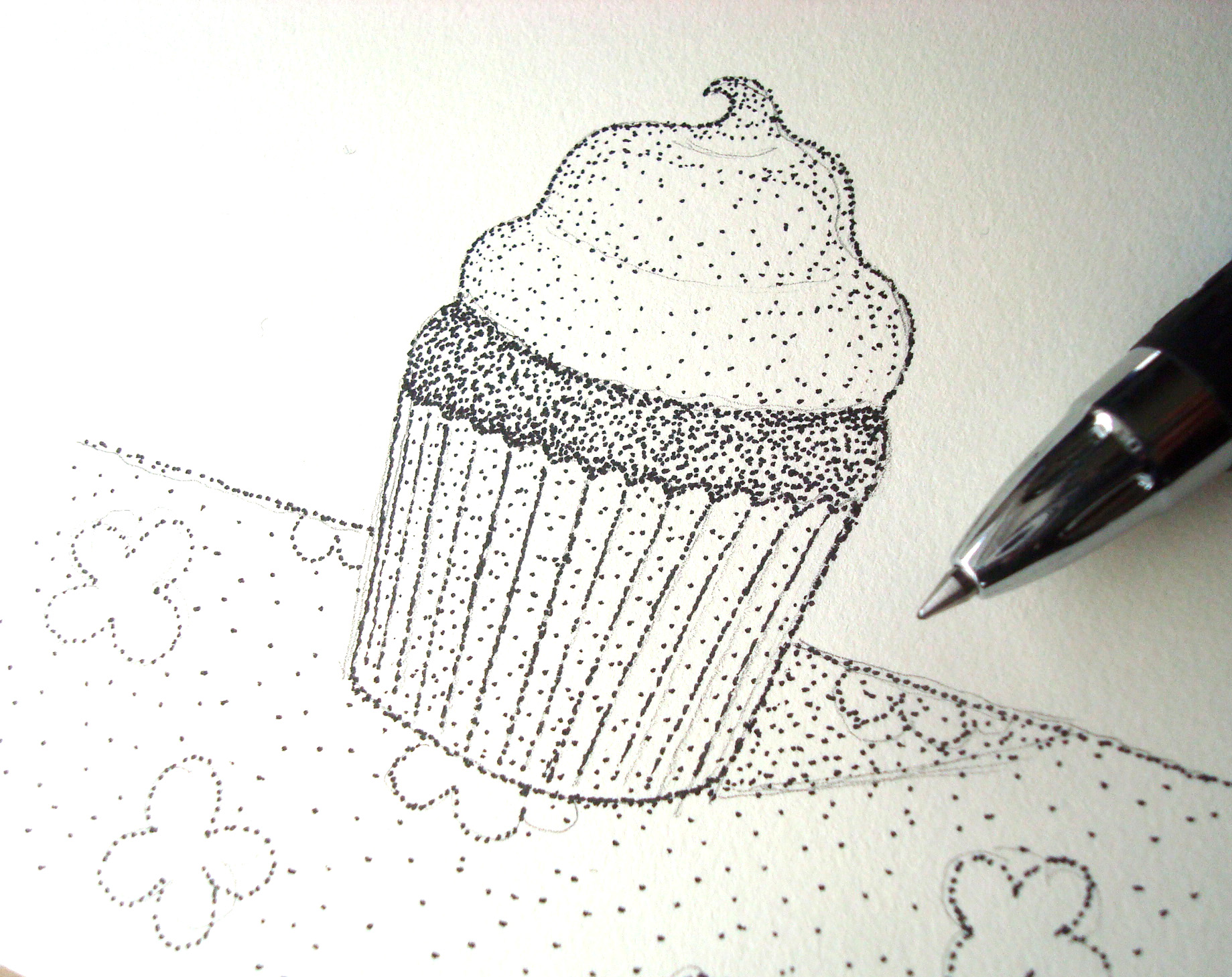 Stippled drawing