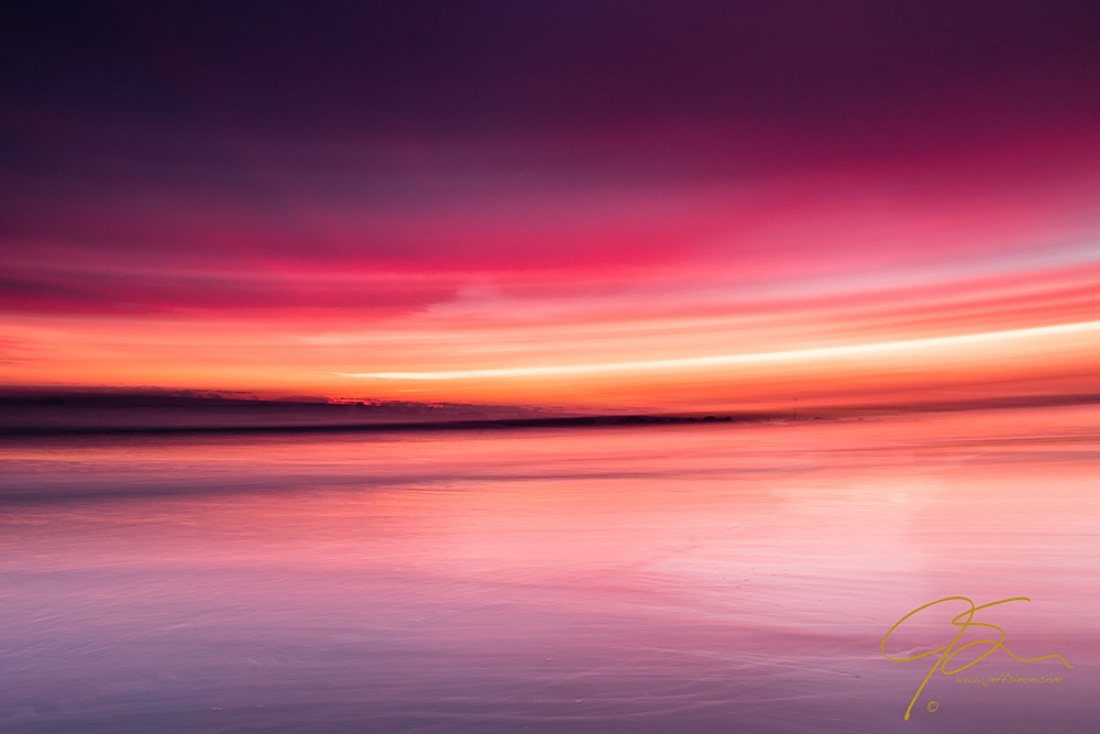 Abstract sunrise over the seacoast
