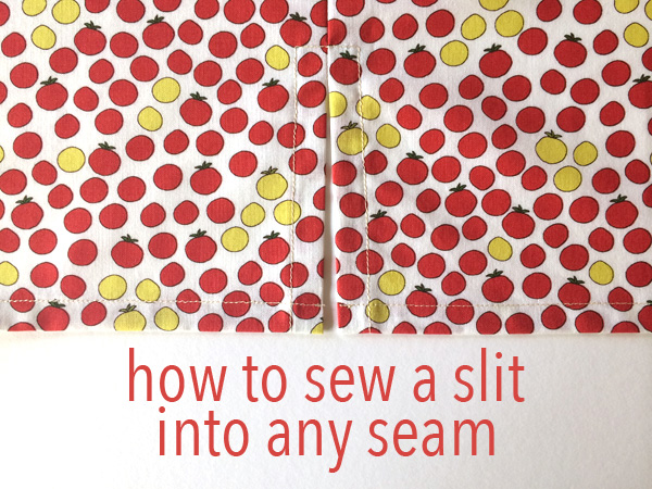 how to sew a slit into any seam