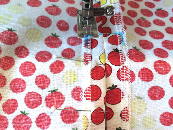 sew down other side of slit