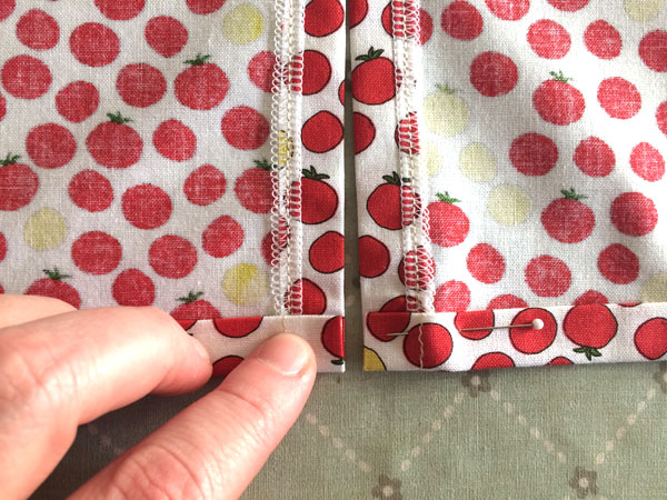 fold and pin hem