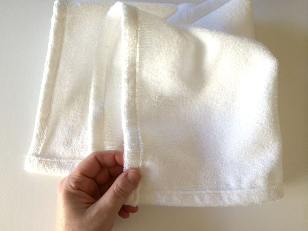 finished hemmed cloth towels