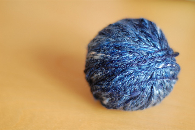 silk handspun yarn ball