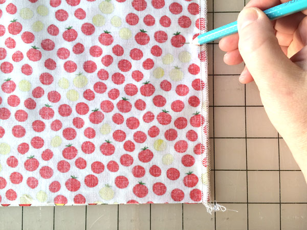 mark the seam stopping point