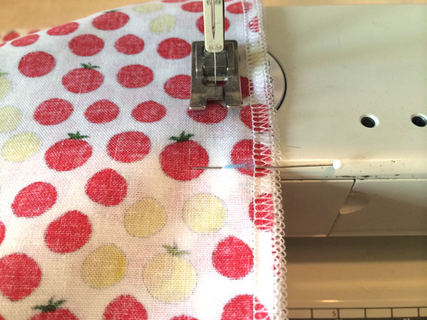 sew the seam to the mark