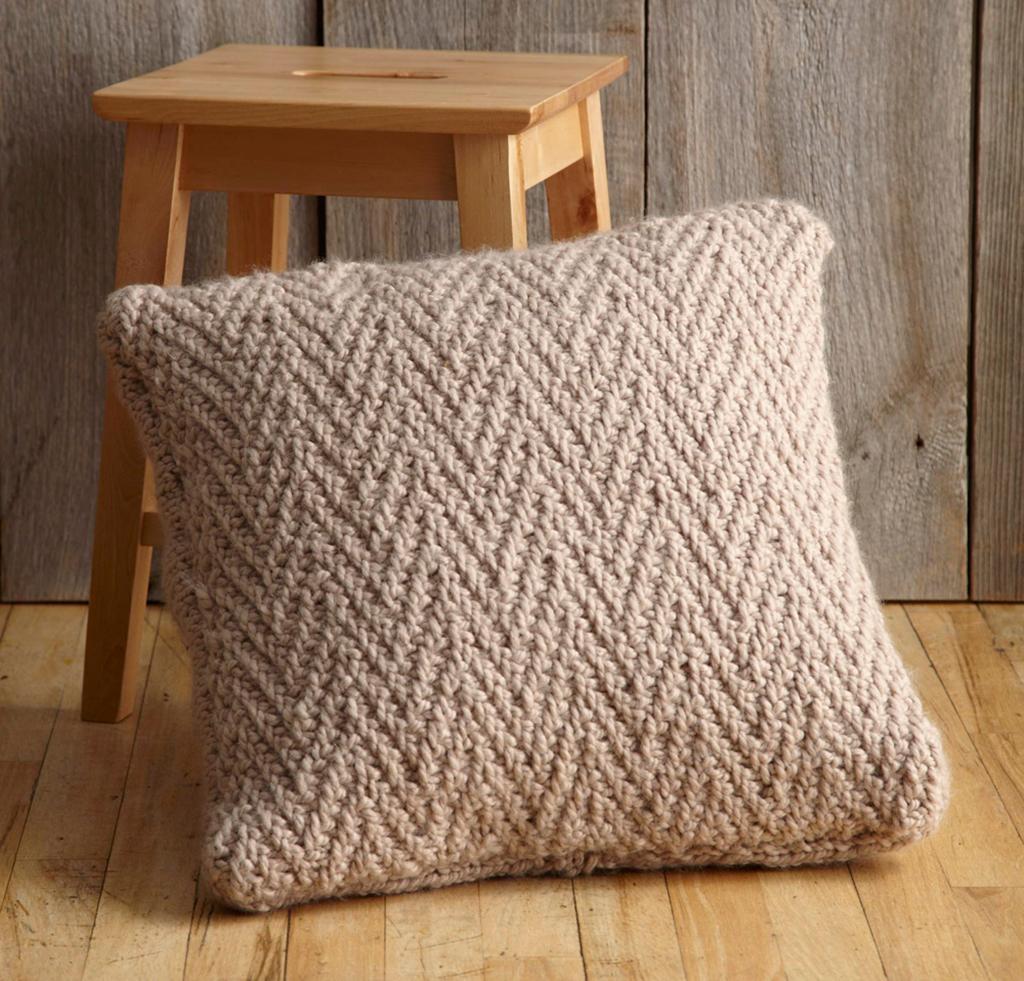 Herringbone Stitch Pillow knitting kit