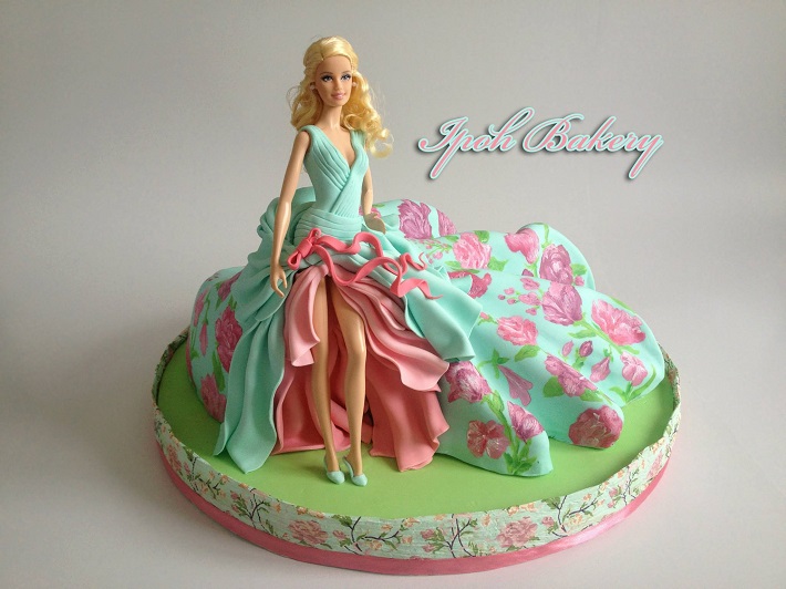 Barbie doll cake