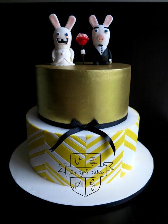 Bunnies Wedding Cake Toppers