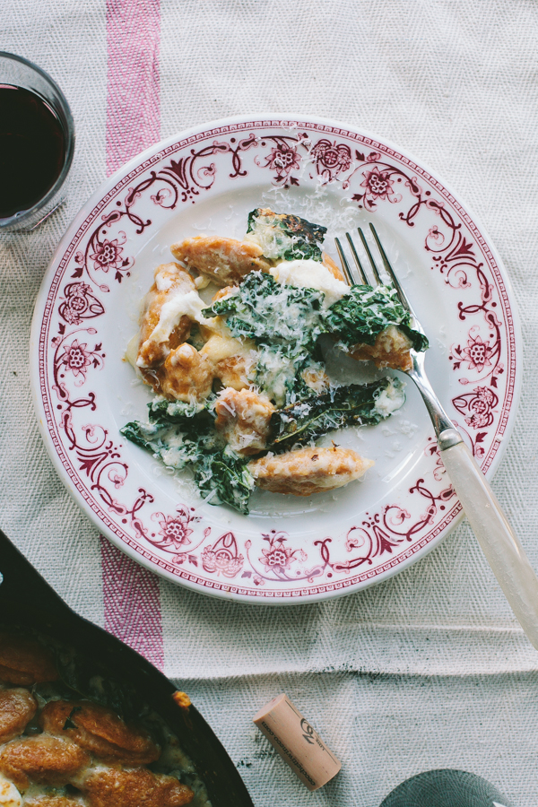 Butternut Squash and Gnocchi Gratin