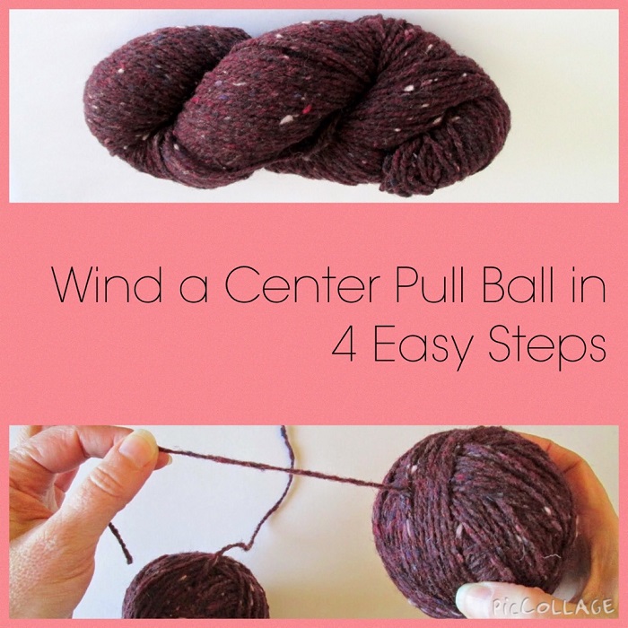 Center Pull Ball of Yarn Tutorial Graphic